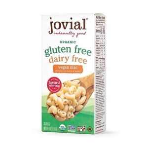 jovial organic gluten free dairy free vegan mac - gluten free vegan pasta, whole grain pasta, organic pasta, vegan gluten free mac, award winning taste, made in italy - 6 oz