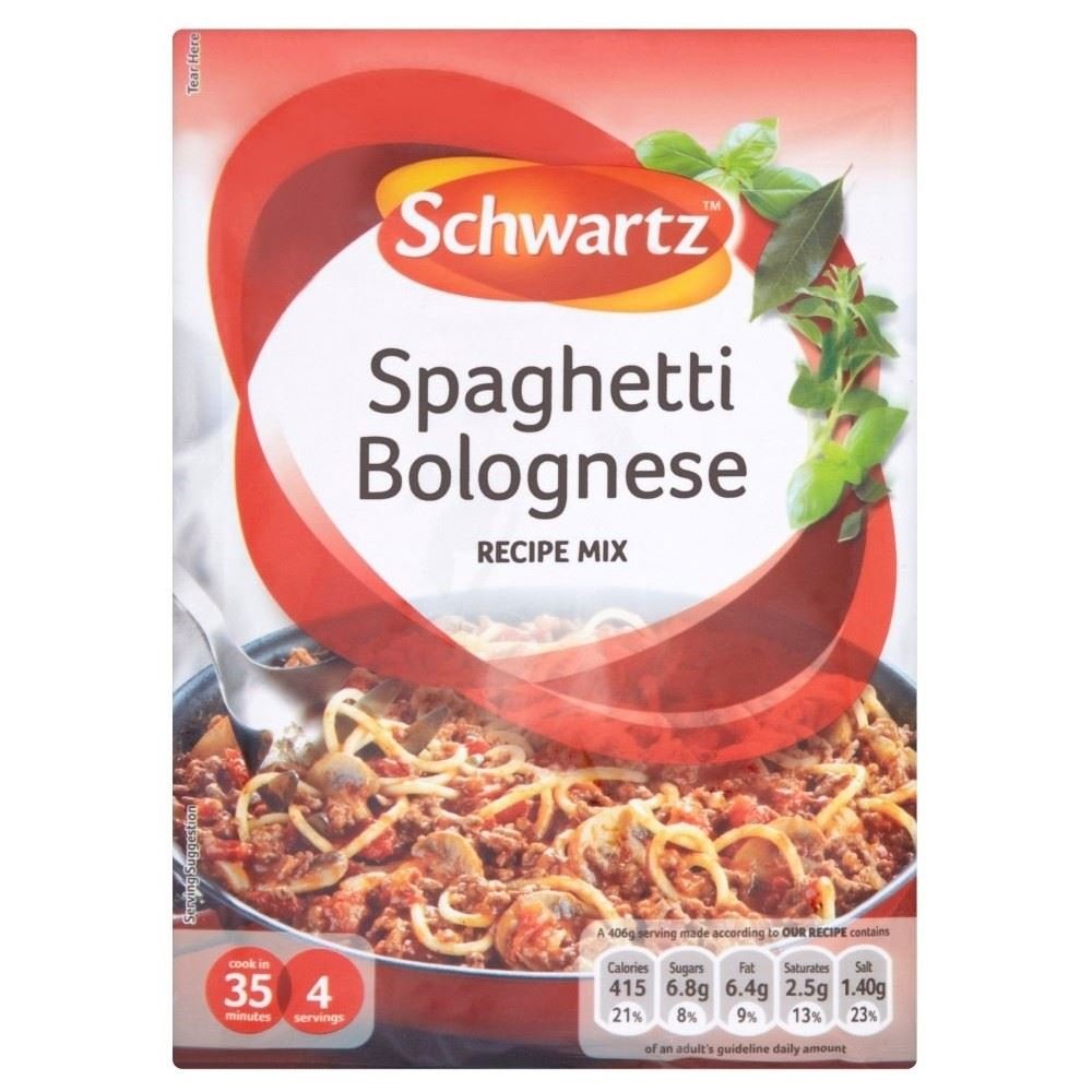 Schwartz Spaghetti Bolognese Recipe Mix (40g) - Pack of 6