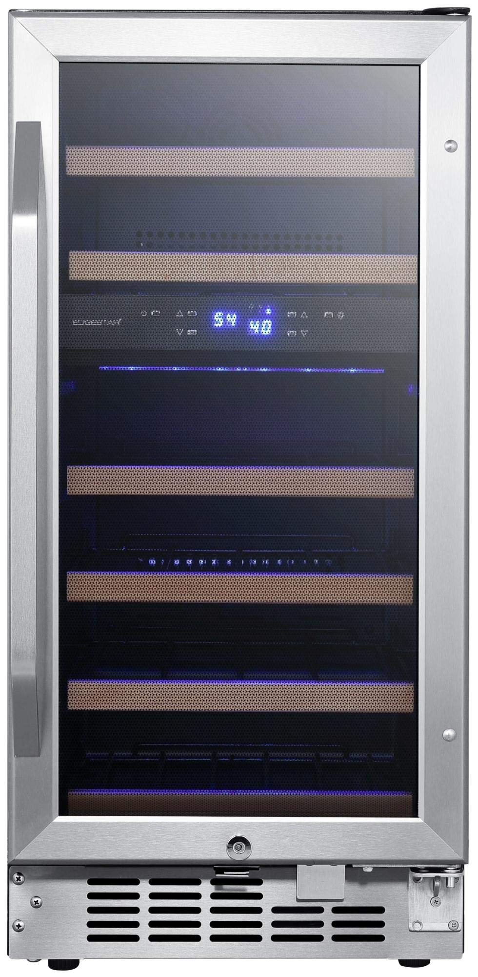 EdgeStar CWR263DZ 15 Inch Wide 23 Bottle Built-In Wine Cooler with Dual Cooling Zones