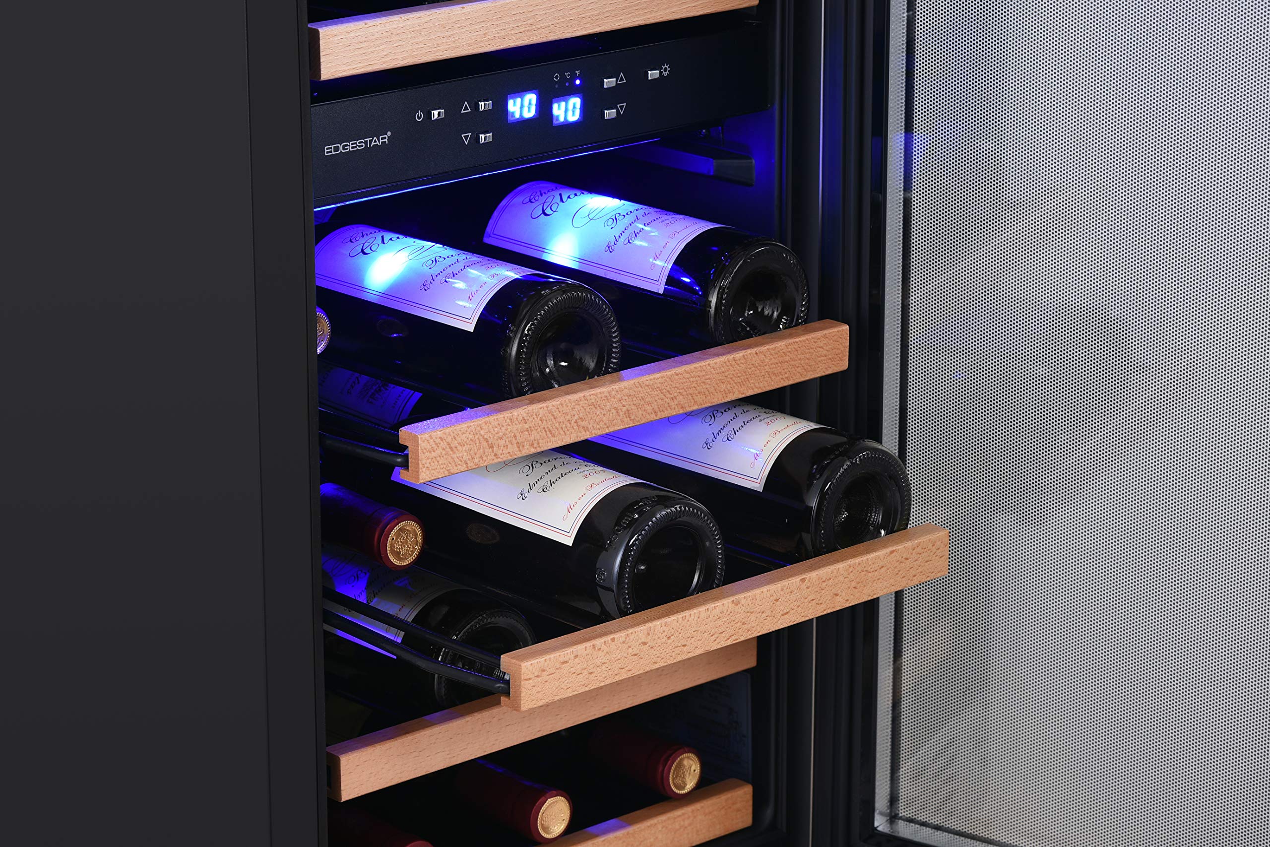 EdgeStar CWR263DZ 15 Inch Wide 23 Bottle Built-In Wine Cooler with Dual Cooling Zones