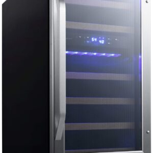 EdgeStar CWR263DZ 15 Inch Wide 23 Bottle Built-In Wine Cooler with Dual Cooling Zones