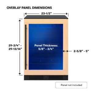 Zephyr Presrv Series 24 Inch Stainless Steel Freestanding or Built In Beverage Center 7 bottles, 108 12 oz cans (Door handle sold separately, and wood panel not included.)