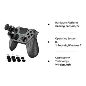 COWBOX 【2021 Upgraded Version】 Wireless P4 Controller with 3 Programmable Back Buttons and 1 Sensitivity-Control Back Button, Game Controller Remote with Turbo/Gyro/HD Dual Vibration/Touch Panel/LED