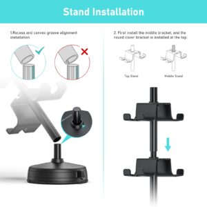 MANMUVIMO Desktop Controller Stand Holder with Anti-Slip Heavy Base Stable Suction Cup, Universal Controller Storage Display Stand for Desk Compatible with PS5/PS4/Xbox Series/Xbox One/Switch Pro