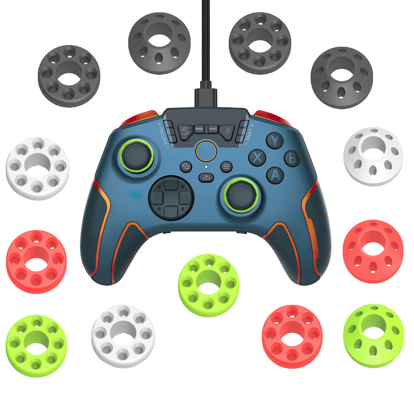 Precision Rings | Aim Assist Motion Control for Playstation4,Playstation5,Xbox One,Xbox Series X/S,Switch Pro,Razer Wolverine V2 Controller Rings Silicone Soft.