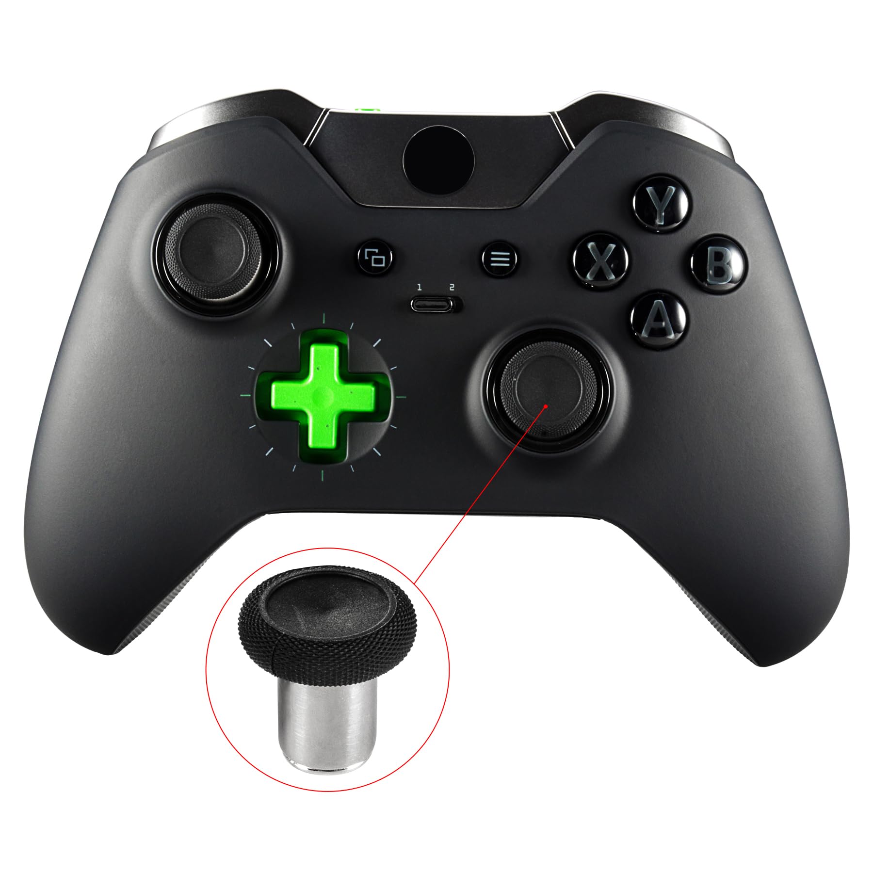 eXtremeRate 8 in 1 Black Metal Magnetic Thumbsticks Analog Joysticks for Xbox One, Xbox One Elite, Xbox One S, Xbox Series X, PS4 Slim, PS4 Pro, PS4 Controller with T8H Cross Screwdrivers