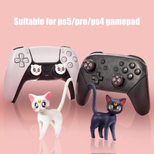 Switch Pro Controller Thumb Grips, Cute Moon Cat Thumb Grips for Switch Pro Controller, PS5 Controller, PS4 Controller, Xbox Controllers