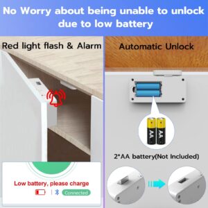 Cabinet Lock, Dhiedas RFID Hidden Smart Cabinet Lock Bluetooth Electronic Cabinet Lock DIY Child Safety Lock for Liquor Cabinet Drawer Locker Cupboard Concealment Furniture