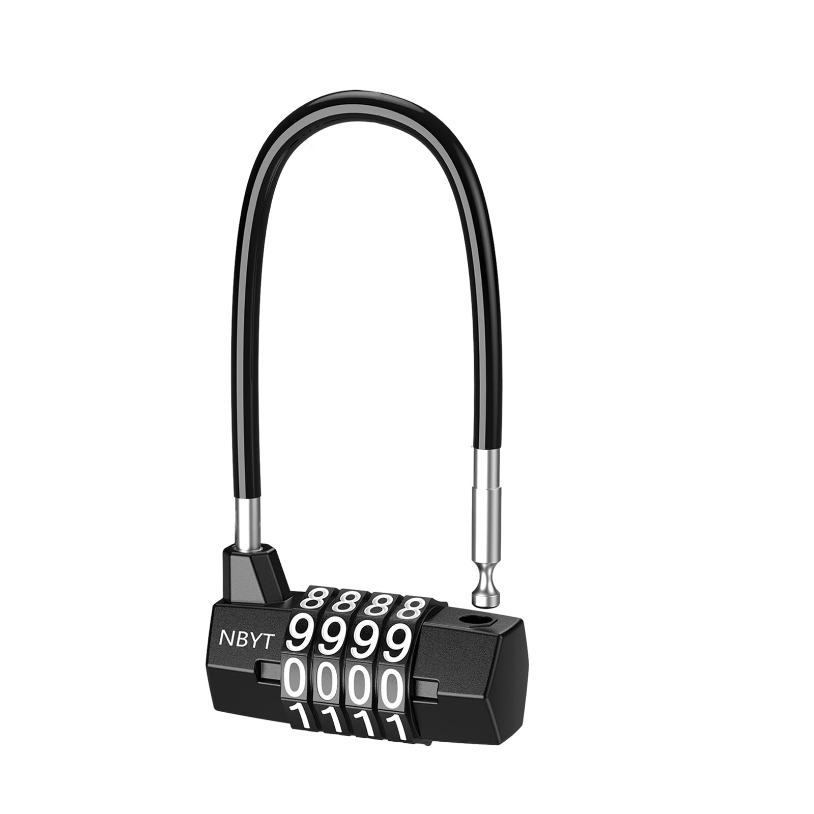 ORIA Cable Locks with Combination, 4 Digit Combination Padlock, Long ...