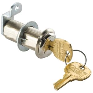 1-3/4" Long Cylinder Lock - Antique Brass, keyed alike