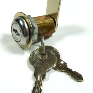 4/Pk 7/8" Cam Lock Double Bitted with 6-Disc Tumbler, Keyed Alike with 2 Keys for Cabinets, Drawers, Pinball Games