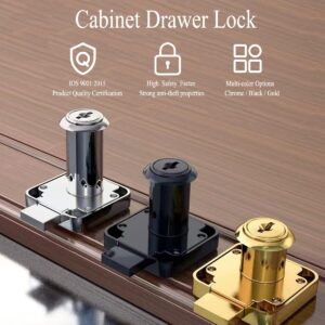 Zinc Alloy Office Desk Drawer Locks XIEHE 138 Furniture Wardrobe Cylinder Cam Wooden File Cabinet Keyed Alike Locker for Cabinet Door Cupboard Drawer Household Mailbox Letter Box Packs with Keys (2)