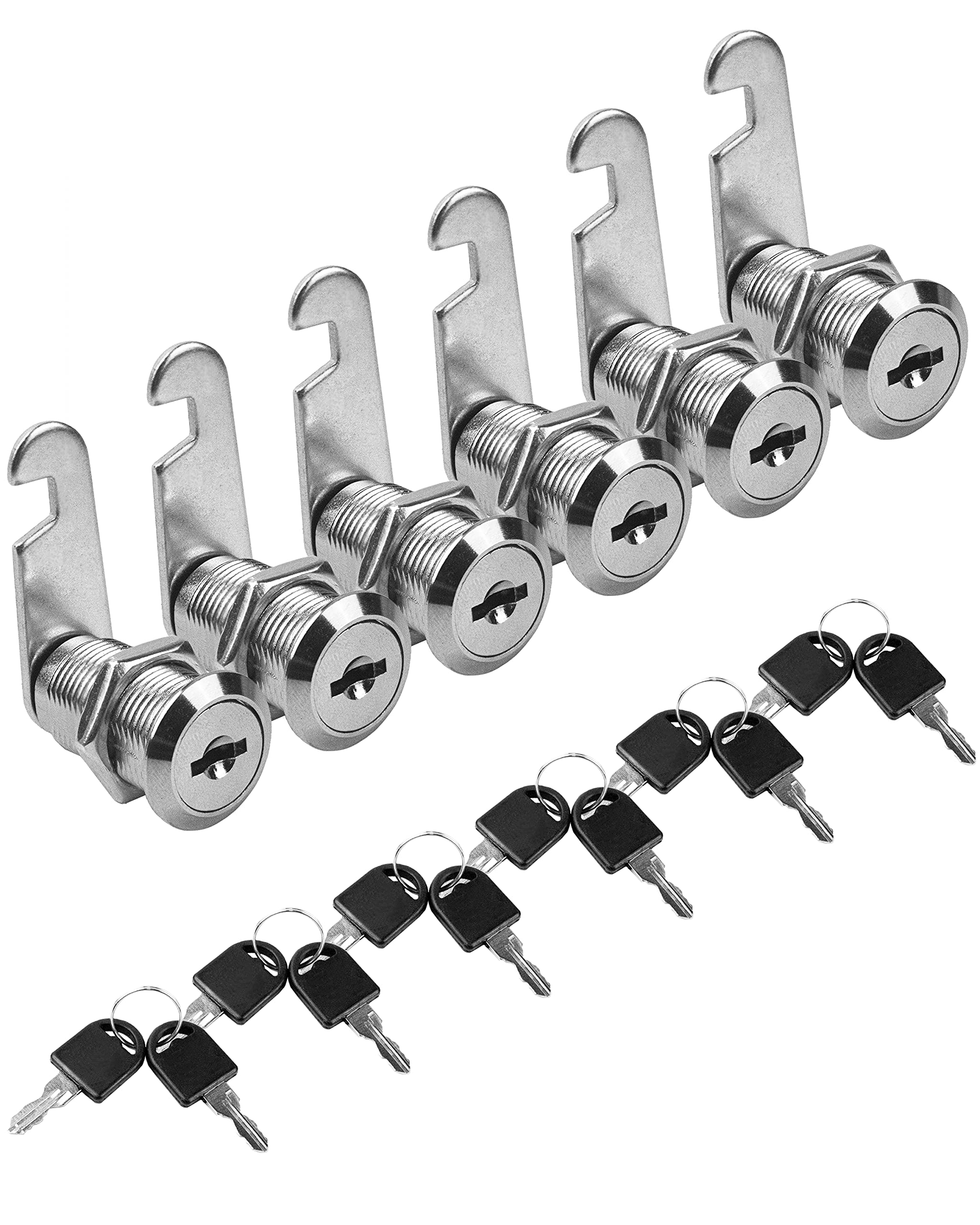 MoHern Cabinet Locks, 6 Pcs Keyed Alike 1-1/8 Inch (30mm) Cylinder ...