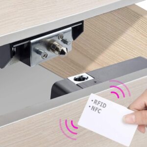 RFID Electronic Cabinet Lock, Smart NFC Drawer Locks, Hidden Card Lock for Wooden Cabinet Cupboard Drawer Furniture