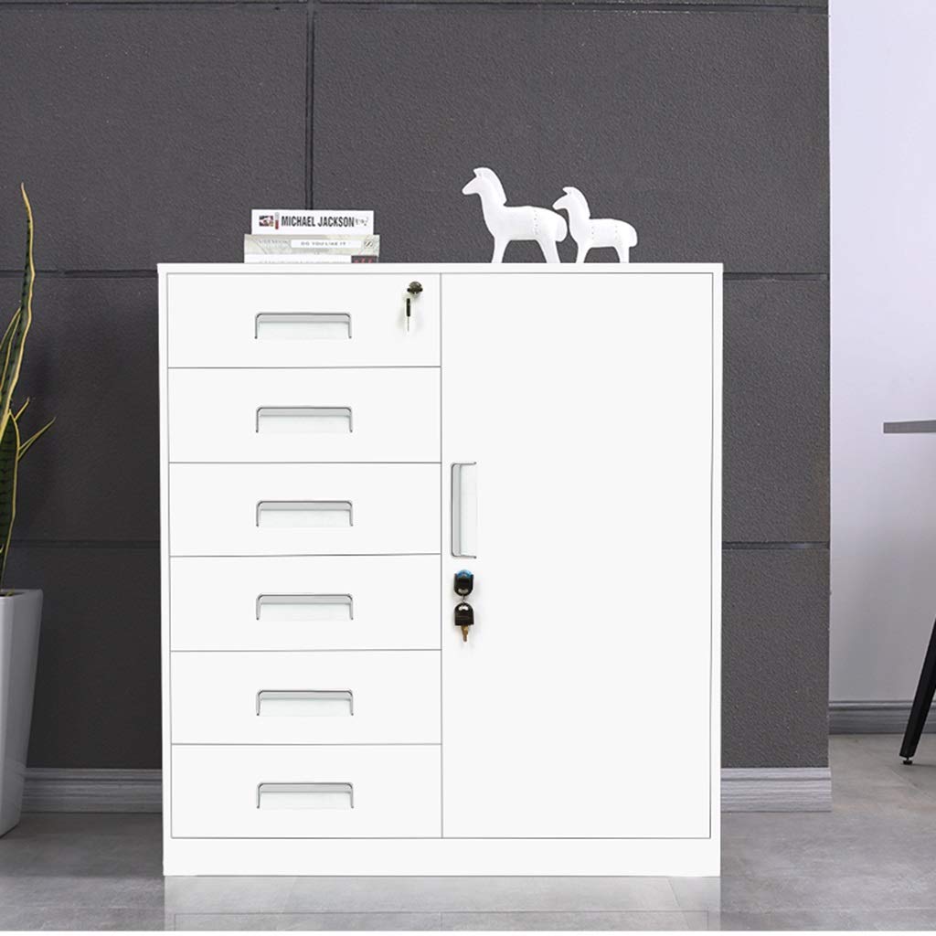 GRFIT File Cabinet Steel File Cabinet Office Data Cabinet Metal Storage Cabinet with Lock Locker with Drawer Filing Cabinets (Color : B)