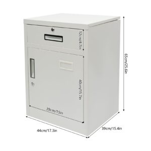 TFCFL File Cabinet with Lock,2-Drawer File Cabinet,Under Desk Locking Cabinet,Filing Cabinet for Home Office,Metal Filing Cabinet 17.3x15.4x25.6in,White