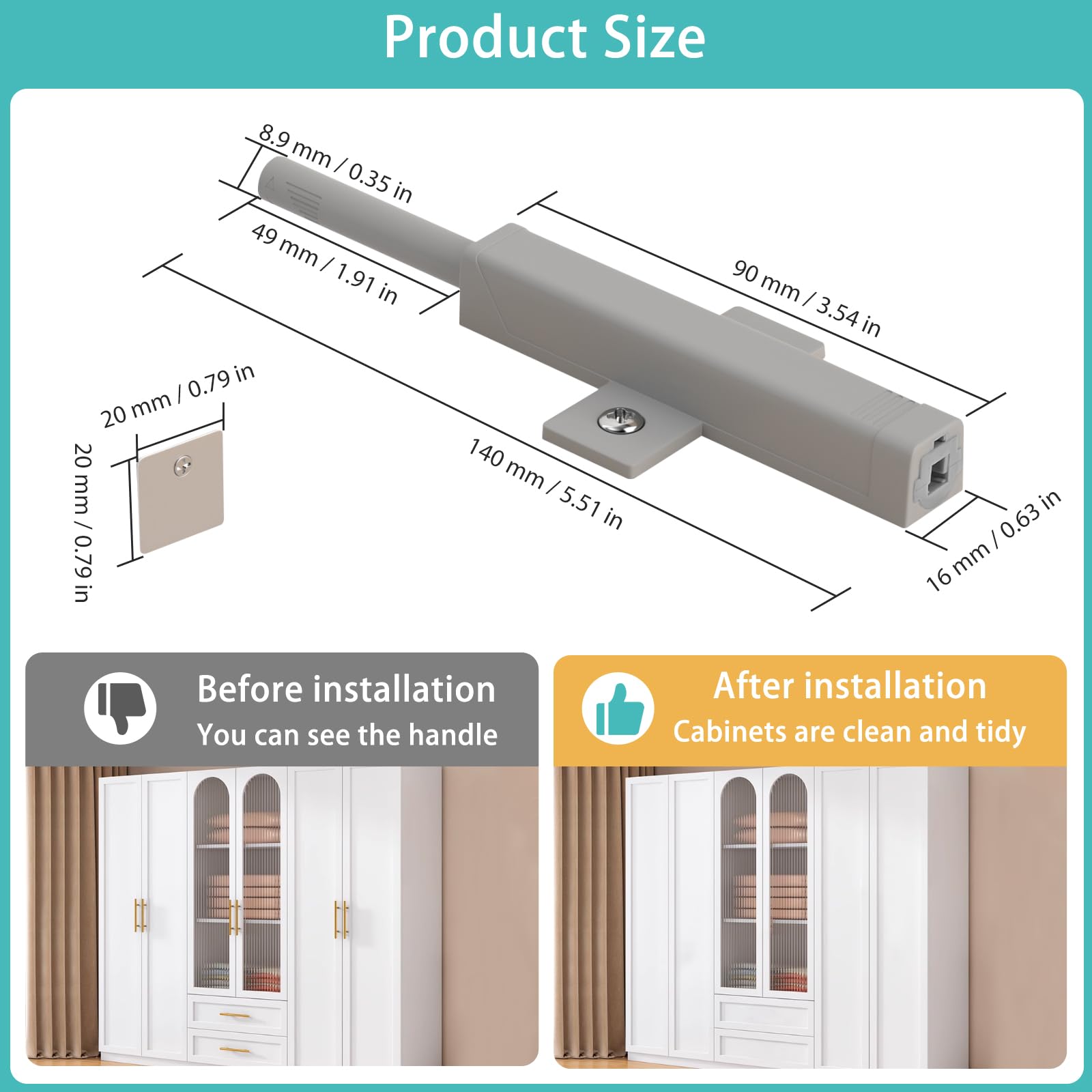 Magnetic Push Door Latches Jiayi 4 Pack Heavy Duty Touch Latch Push Out Latch for Cabinet Doors Drawer Magnetic Push Latch RV Closet Tip On Close for Kitchen Push Release Latch