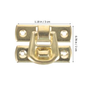 Angoily Box Latch 10pcs Antique Latch Hasps 3x2cm Wooden Box Bucklelock Mini Box Hinges Decorative Lock Buckle for Jewelry Wooden Box and DIY Crafts Secure Hasp Latch