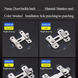 Combi Bolt Door Lock ，Sliding Door Lock ， Sliding Bolt Door Locks Padlock, Stainless Steel Door Latch, 90 Degree Door Buckle for Cabinet, Bar, Closet, (Size:49mm) (Size : 70mm) ( Size : 70mm ( Size :