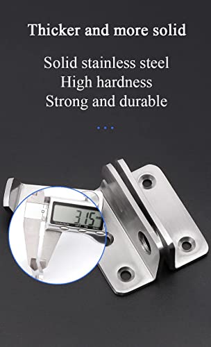 Combi Bolt Door Lock ，Sliding Door Lock ， Sliding Bolt Door Locks Padlock, Stainless Steel Door Latch, 90 Degree Door Buckle for Cabinet, Bar, Closet, (Size:49mm) (Size : 70mm) ( Size : 70mm ( Size :