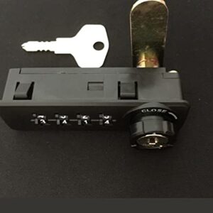 Combination Cabinet Cam Lock 3-4 Digit with Reset Key for Door Locker Office Drawer Jewelry Box MS514 1Pcs (Color : 4V Lock Backplane)