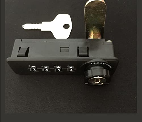 Combination Cabinet Cam Lock 3-4 Digit with Reset Key for Door Locker Office Drawer Jewelry Box MS514 1Pcs (Color : 4V Lock Backplane)