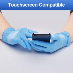 Schneider Blue Vinyl Synthetic Exam Gloves, XL, Box of 100, 4-mil, Powder-Free, Latex-Free, Non-Sterile, Disposable Gloves