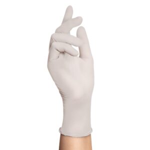 halyard sterling sg nitrile powder-free exam gloves, 3.7 mil, 9.5", gray, large, 41660 (box of 250)