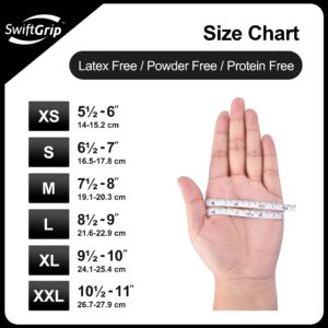 SwiftGrip Disposable Nitrile Exam Gloves, 3-mil, Black Nitrile Gloves Disposable Latex Free for Medical, Cooking & Esthetician, Food-Safe Rubber Gloves, Powder Free, Non-Sterile, 100-ct Box (Large)