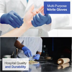 Fonteme Disposable Nitrile Gloves – 200 Count/Large | Disposable Medical Exam Gloves | Non-Irritating Powder-Free & Latex-Free Gloves | Rubber Gloves for Medical Use, Cooking, Cleaning and More