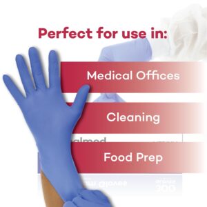 Dealmed Nitrile Medical Grade Exam Gloves, 3.0 mm, Latex Free, Disposable Gloves for Hospitals, Law Enforcement, First Response, Blue (Small, 3000 ct.)