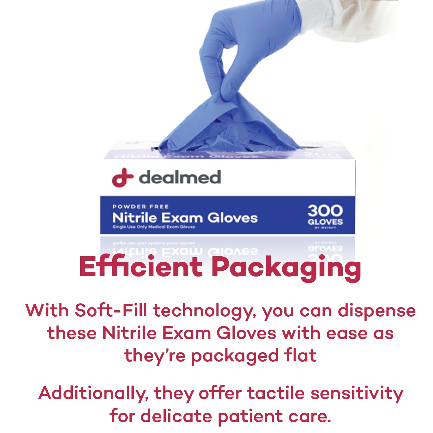 Dealmed Nitrile Medical Grade Exam Gloves, 3.0 mm, Latex Free, Disposable Gloves for Hospitals, Law Enforcement, First Response, Blue (Small, 3000 ct.)