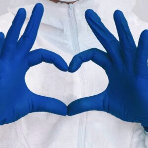 Inspire Nitrile Gloves | THE ORIGINAL Quality Stretch Nitrile Exam Cobalt Blue | Chemical Resistant Gloves | 4.5 Gloves