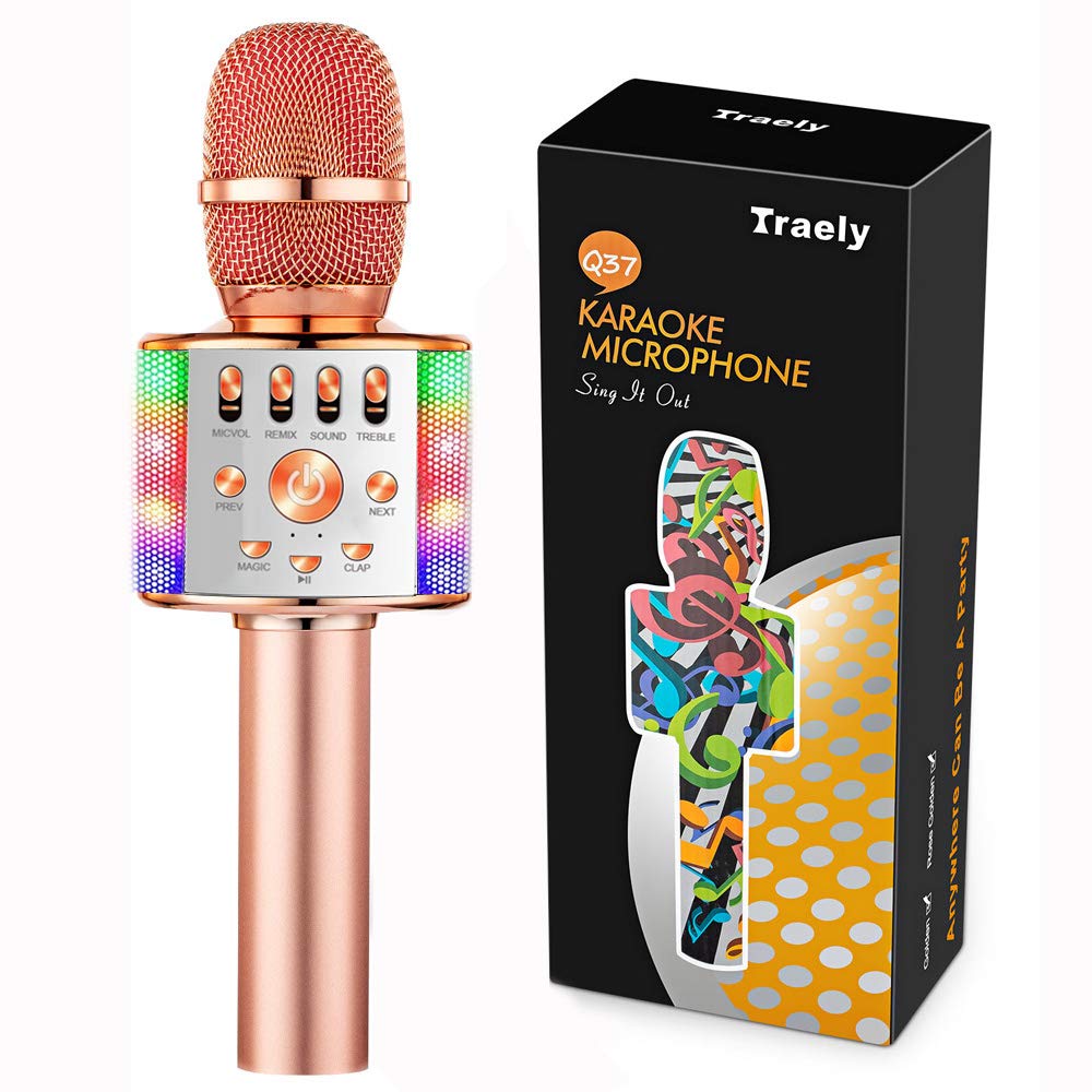 TRAELY Kids Karaoke Microphone age 5-10, Toys for 5 6 7 8 9 10 Year Old Girls, Little Girls Birthday Gifts