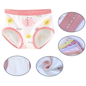 VORLAN Little Girls' soft and breathable Comfort Panty Briefs Toddler Undies, Cotton Bikini Underwear Multipacks (8 colour, L)