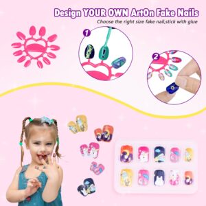 Kids Nail Polish Set for Girls - Nail Art Kit for kids Ages 7-12 - Girls Toys 8-10 - Non Toxic Nail Polish, Girls stuff for Spa,Manicure,Birthday Gifts Toys for Girls Age 6 7 8 9 10 12 Years