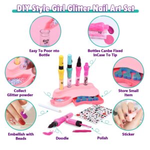 Kids Nail Polish Set for Girls - Nail Art Kit for kids Ages 7-12 - Girls Toys 8-10 - Non Toxic Nail Polish, Girls stuff for Spa,Manicure,Birthday Gifts Toys for Girls Age 6 7 8 9 10 12 Years