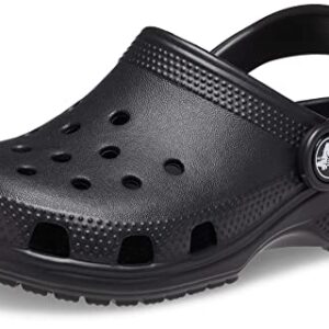 Crocs Kids' Classic Clog , Black/Black, 13 Little Kid