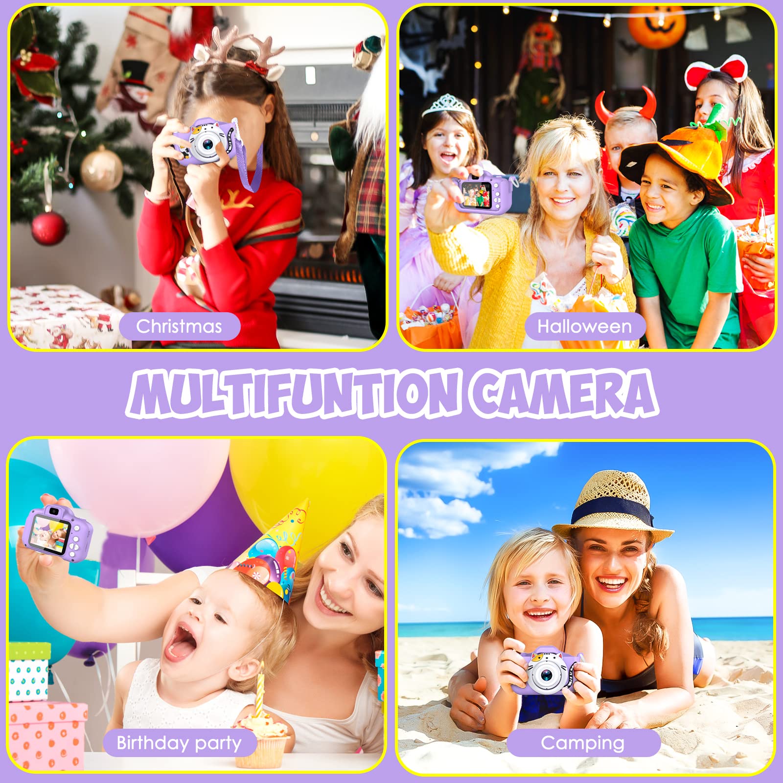 Upgrade Kids Selfie Camera for Boys,Girls Christmas Birthday Festival Gift for Kids,Digital Camera for Toddlers Toys for 3 4 5 6 7 8 9 10 11 12 Year Old