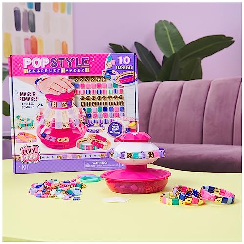 Cool Maker PopStyle Bracelet Maker, 170 Beads for Bracelets, Make & Remake 10 Bracelets, Bracelet Making Kit, DIY Arts & Crafts Kids Toys for Girls