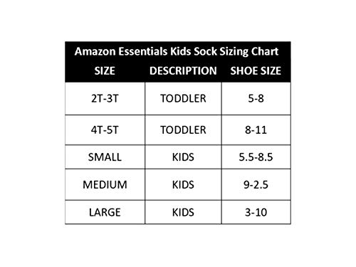 Amazon Essentials Toddler Girls' Cotton Uniform Turn Cuff Sock, 9 Pairs, White, 4-5T