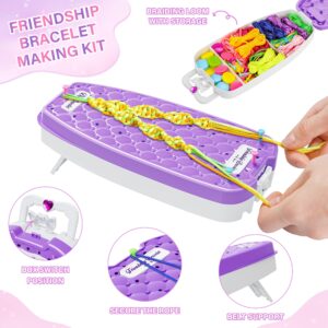 Dpai Friendship Bracelet Making Kit for Girls,DIY Arts and Crafts Toys,Jewelry String Maker Kit,The Best Birthday Gifts Ideas for Girls 6 7 8 9 10 11 12+ Years Old（Purple）