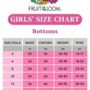 Fruit of the Loom Girls' Big Cotton Boyshort Underwear, 14 Pack-Fashion Assorted, 8