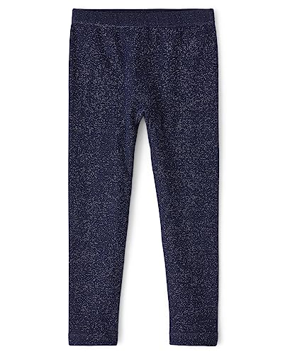 The Children's Place Girls' Fleece Lined Legging Pant, DENIM, Medium