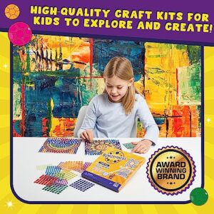 SUNGEMMERS Window Art Kit for Kids, Gem Art Suncatcher - Great 7 6 Year Old Girl Birthday Gift Ideas, & Gifts for 4 5 6 7 8 9 10 Year Old Girls & Boys - Fun Arts & Crafts for Kids Ages 6-8 8-12 4-6