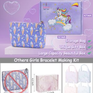 Anicco Jewelry Making Kit for Girls Age 8-12, with Pendant Charms, Bracelets and Necklace for DIY Crafts and Gifts