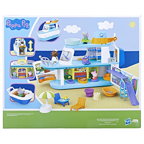 Peppa Pig Cruise Ship, Multilevel Playset with 17 Pieces, Preschool Toys for 3 Year Old Girls and Boys and Up