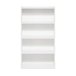 Furinno Pasir 4-Tier Bookcase/Bookshelf/Storage Shelves, White