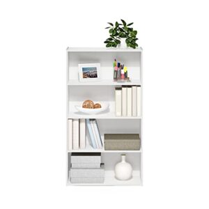 Furinno Pasir 4-Tier Bookcase/Bookshelf/Storage Shelves, White