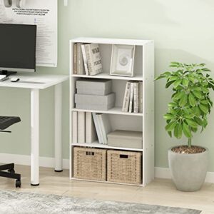 Furinno Pasir 4-Tier Bookcase/Bookshelf/Storage Shelves, White